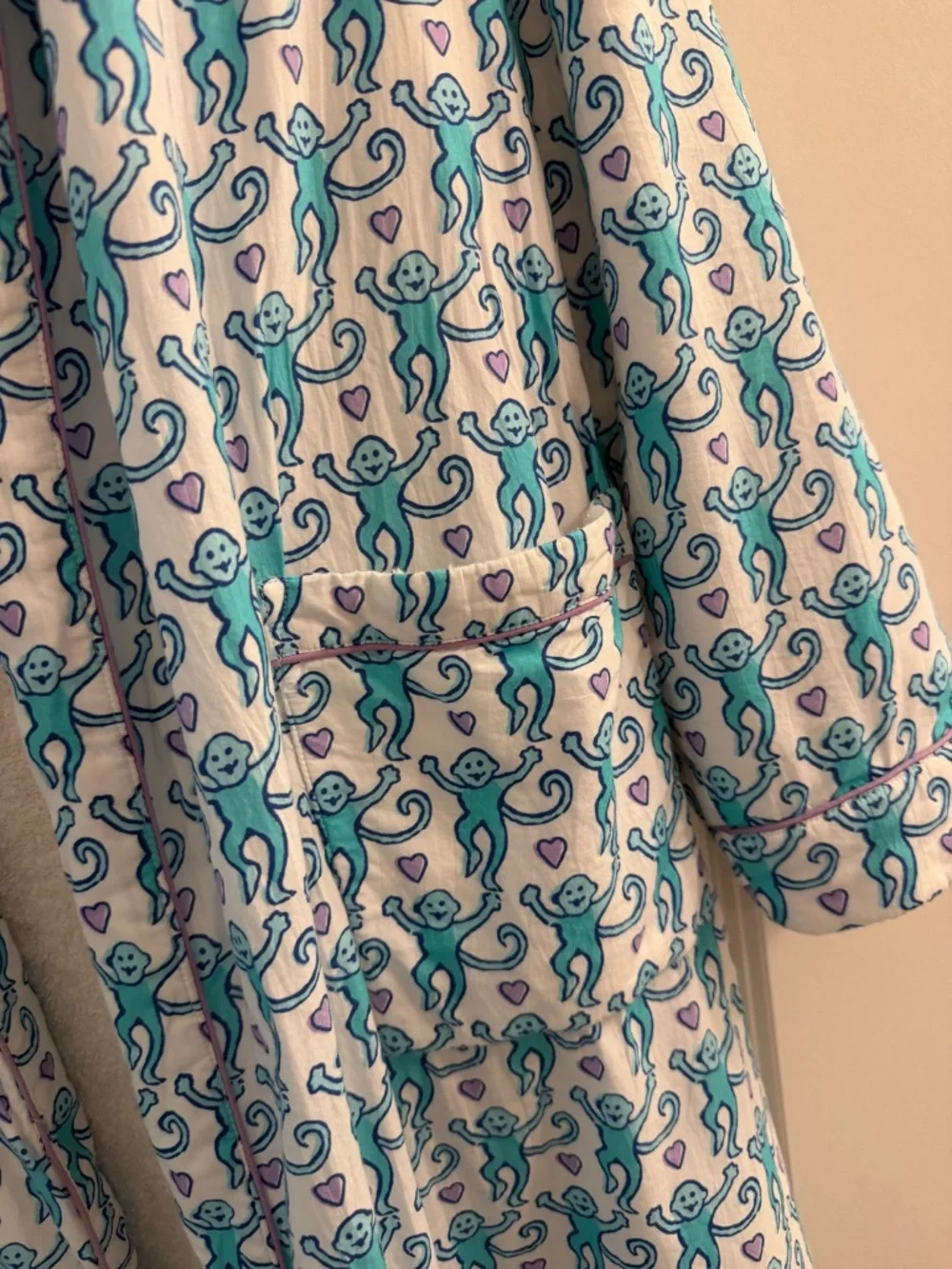 Roller Rabbit Lovely Monkey Cosmo Robe - Picture 5 of 12